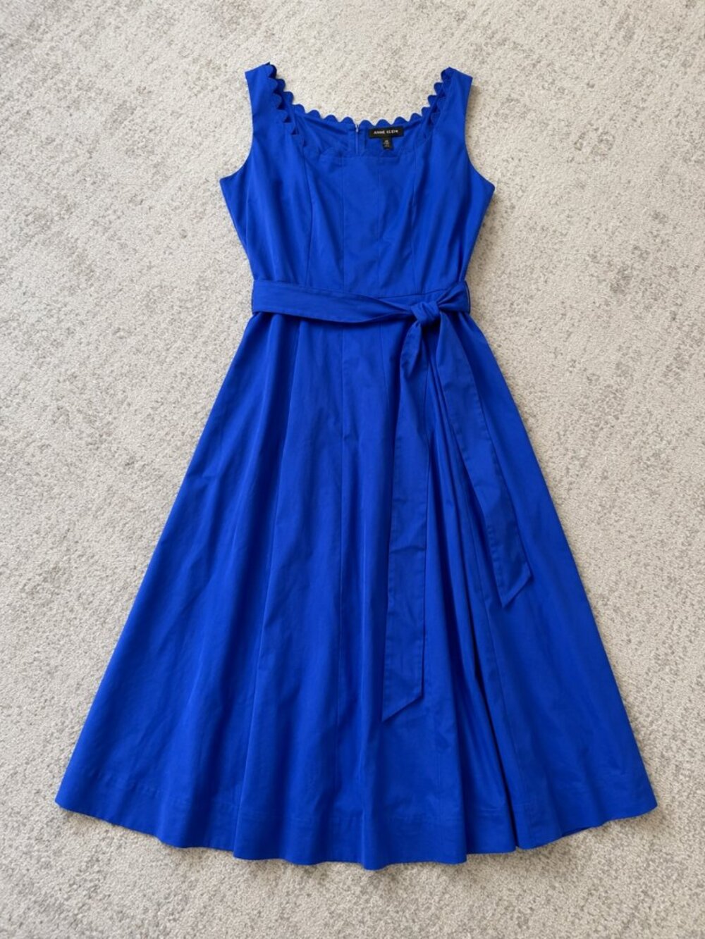Anne Klein Blue Midi Dress Fit And Flare Sleeveless Size 8 Nwt — image 4 of 6